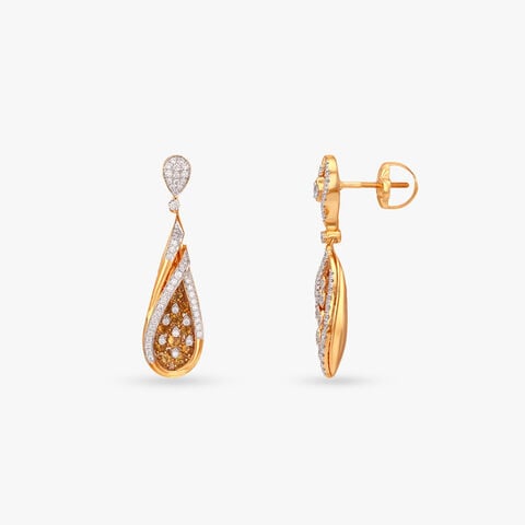 Amber Mirage Diamond Drop Earrings