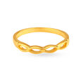 Classy 22 Karat Yellow Gold Intertwine Finger Ring,,hi-res image number null