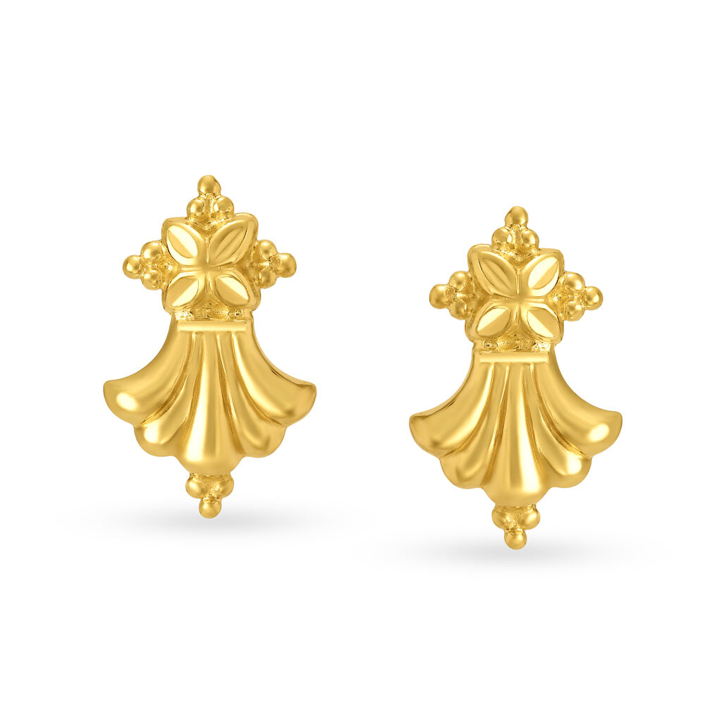 Buy Latest Light Weight Simple Daily Use Gold Earrings Designs for Women