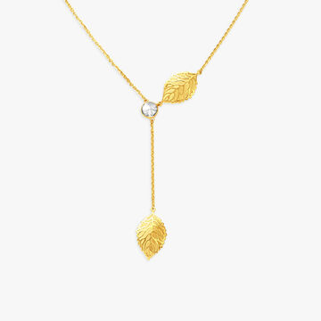 Leafy Lariat Pendant with Chain