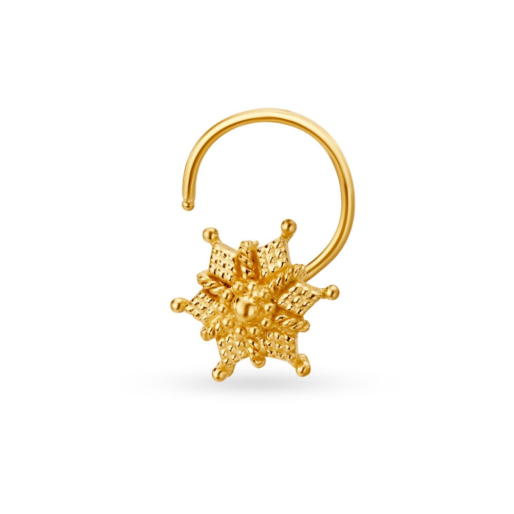 Tanishq 22 carat gold nose pin sales