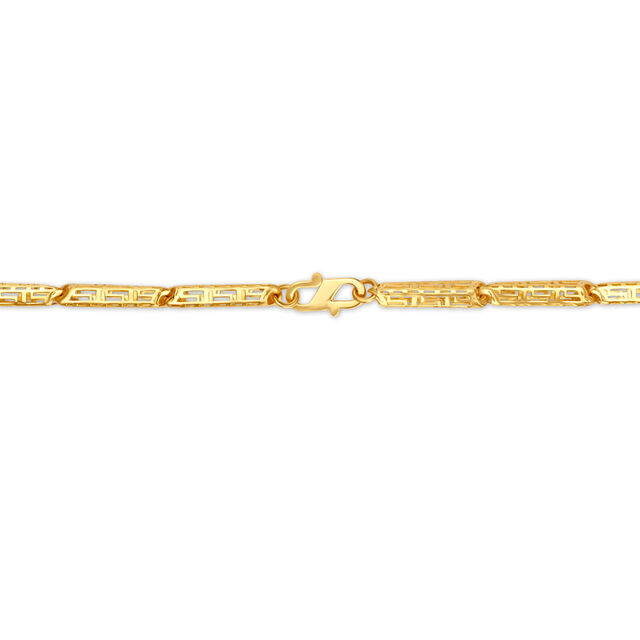 Edgy Hollow Gold Chain For Men,,hi-res image number null
