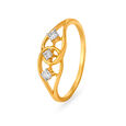 Unique Three Stone Diamond Finger Ring,,hi-res image number null