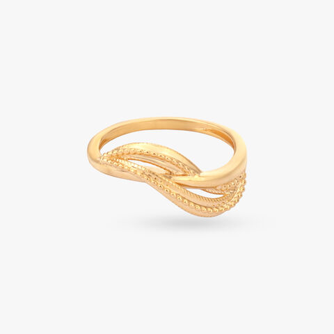 Layered Curve Gold Ring alternate view 1