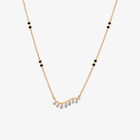 Curved Vine Diamond Mangalsutra
