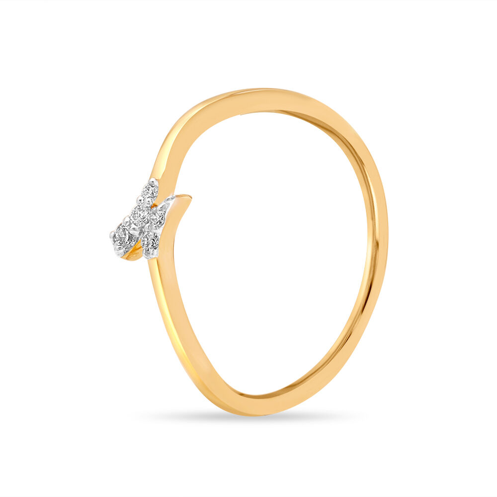 14KT Yellow Gold Willowy Diamond Ring