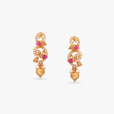 Trailing Harmony Gold Drop Earrings