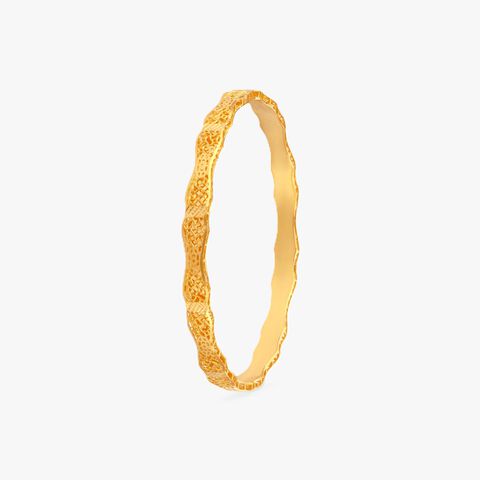 Ornate Mosaic Gold Bangle