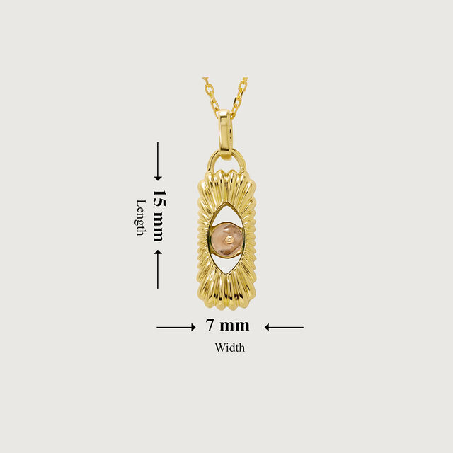 Guardian's Frosty Allure White Topaz 18 KT  Pendant with chain,,hi-res image number null