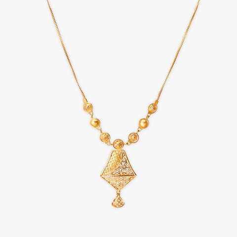 Regal Symmetry Gold Necklace Set