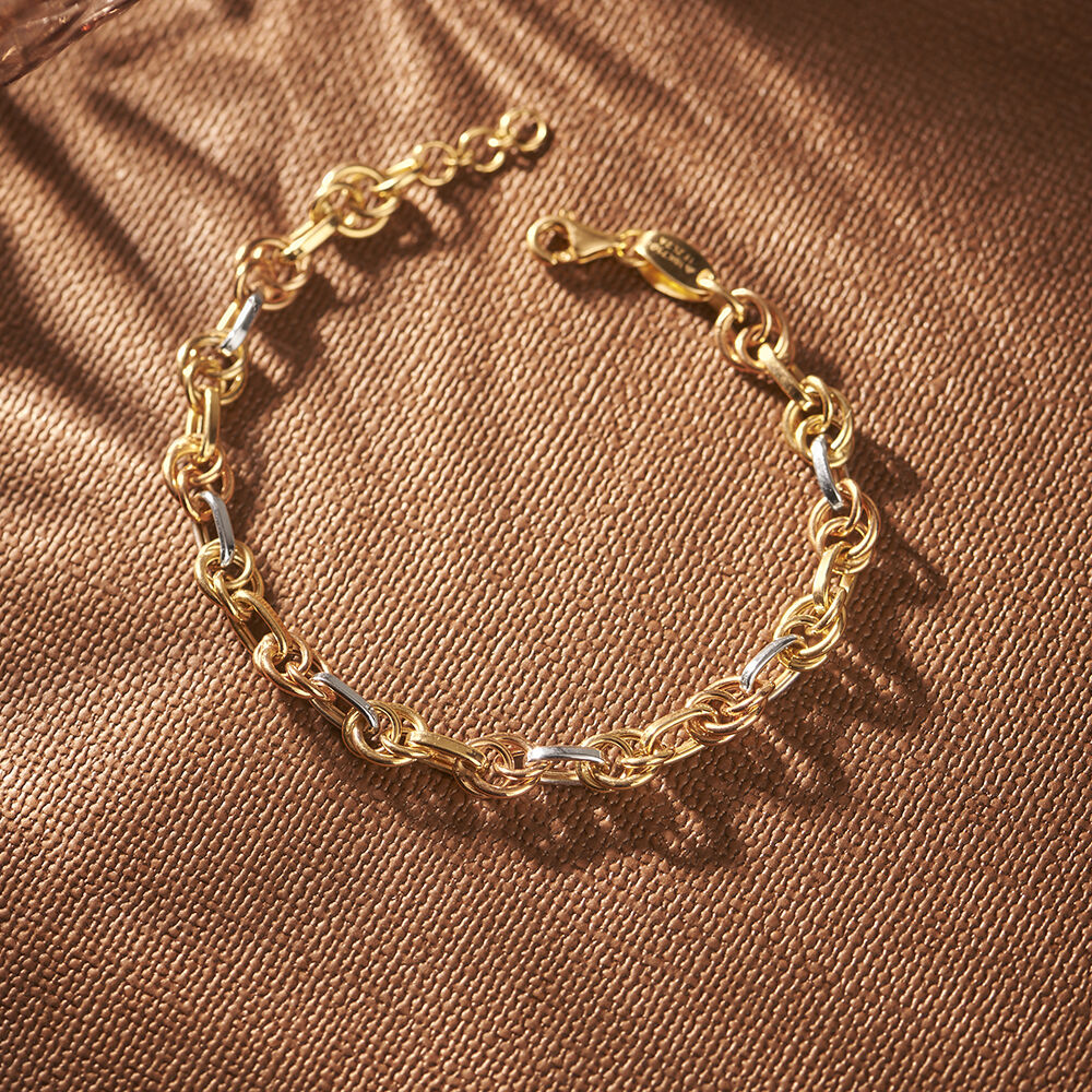 22k Gold Bracelet For Ladies Studded With Precious Stones GBNG 003