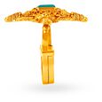 Distinguished 22 Karat Yellow Gold And Stone Finger Ring,,hi-res image number null