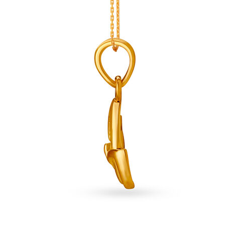 Charming 22Karat Gold Floral Pendant
