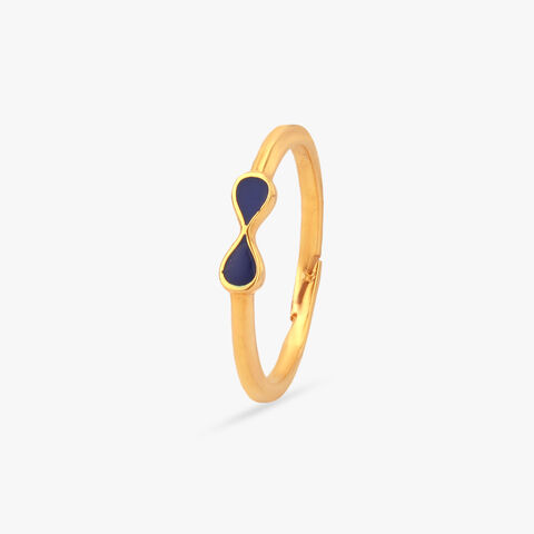 Tiny Bowtie Gold Ring for Kids