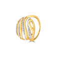 18KT Modish Wavy Diamond Ring,,hi-res image number null