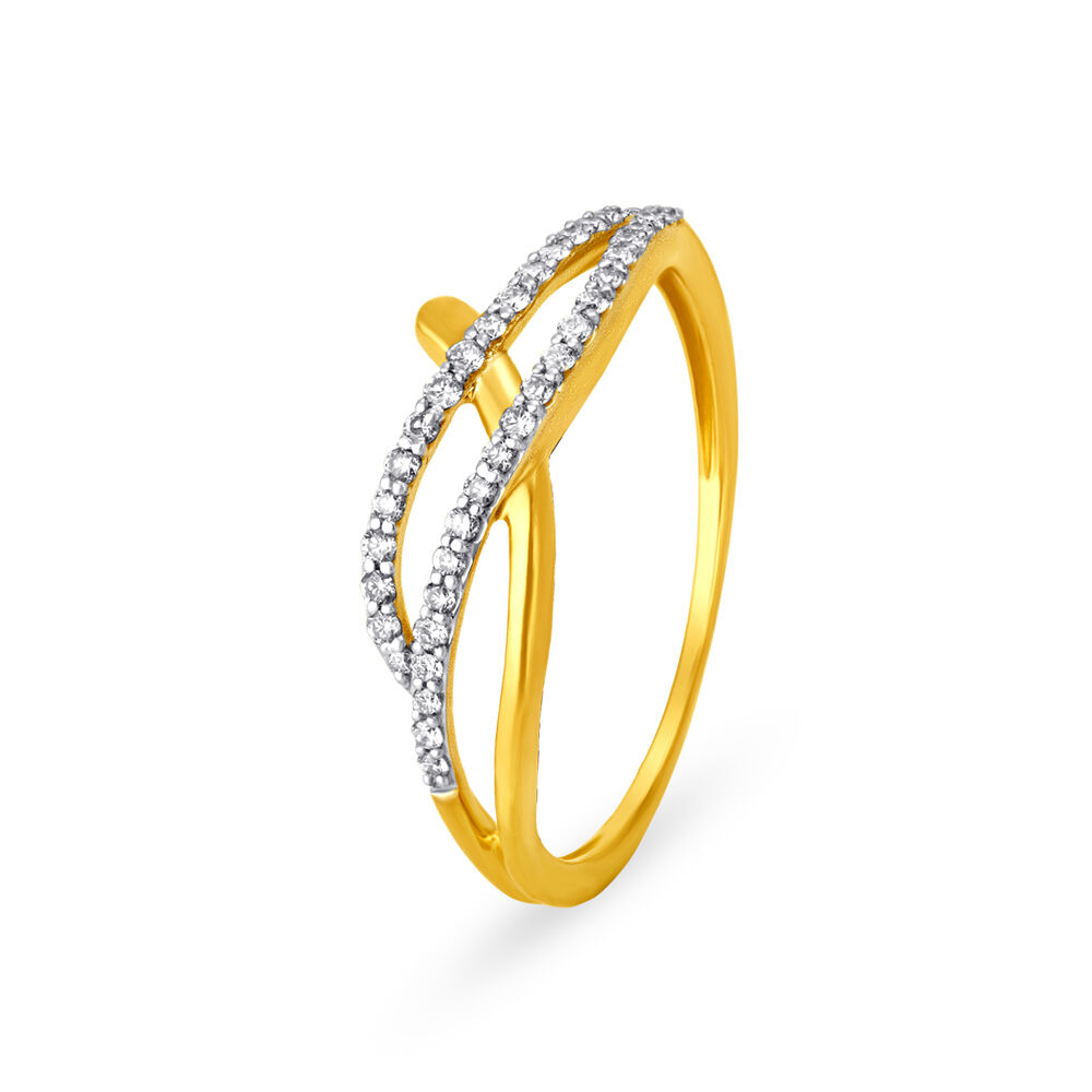 Mia by Tanishq Starstruck Elegance 14KT Diamond Finger Ring 17.25 :  Amazon.in: Jewellery