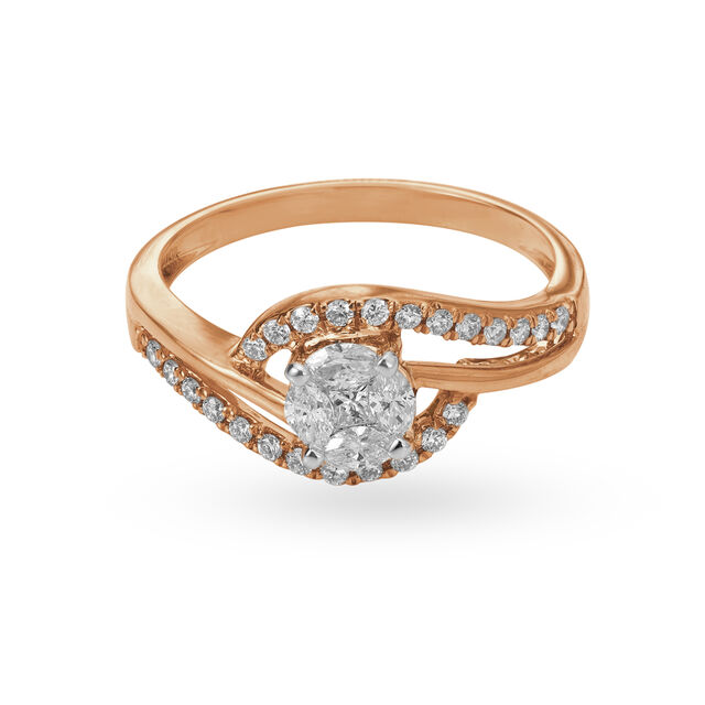 Fashionable Flowerbud Diamond Ring,,hi-res image number null