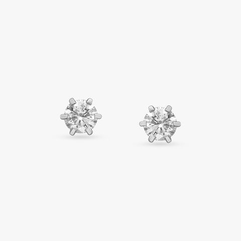 Sparkling Rhythm Celeste Solitaire Stud Earrings