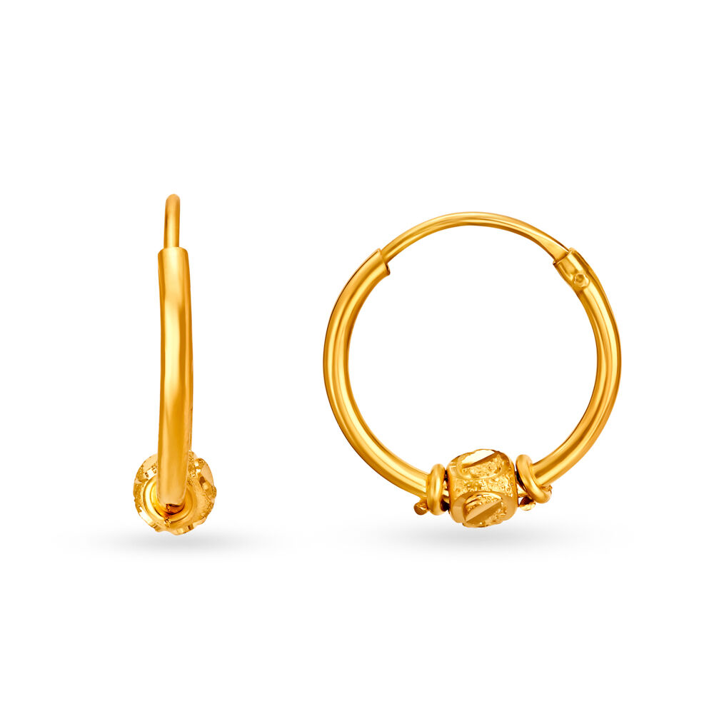 Tanishq gold outlet round earrings