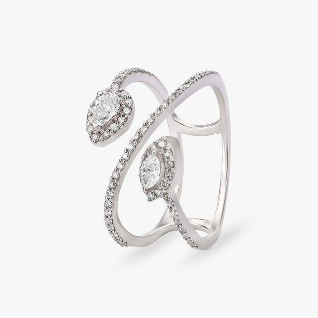 Sparkling Vine Diamond Open Finger Ring,,hi-res image number null