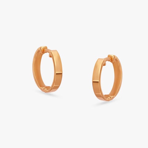 Refined Loop Gold Hoop Earrings