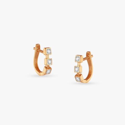 Trio Frame Diamond Hoop Earrings