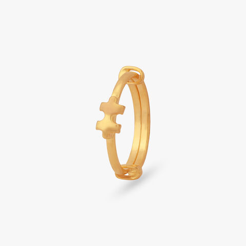 Puzzle Block Gold Ring for Kids