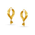 Riveting Gold Hoop Earrings With Beads,,hi-res image number null