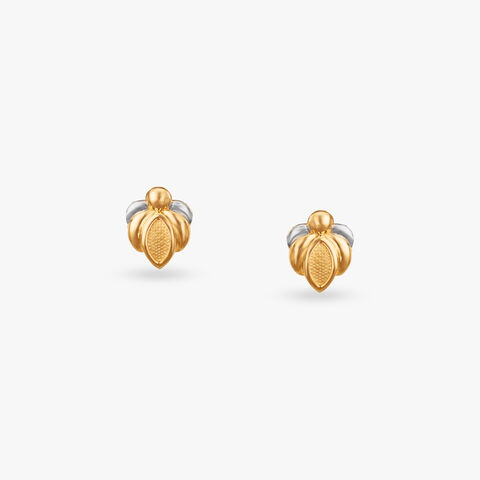 Little Bud Gold Stud Earrings for Kids