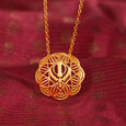 Graceful Ik Onkar Pendant,,hi-res image number null