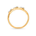 14 KT Yellow Gold And Diamond Square Ring,,hi-res image number null