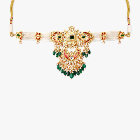 Majestic Crescent Gold Necklace Set