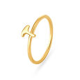 Letter T 14KT Yellow Gold Initial Ring,,hi-res image number null
