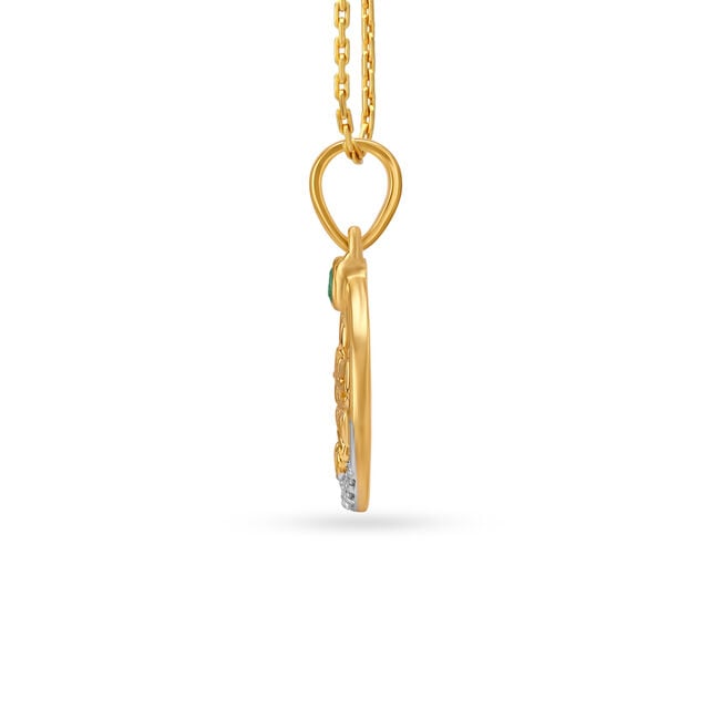 Emerald Taurus Diamond Pendant,,hi-res image number null