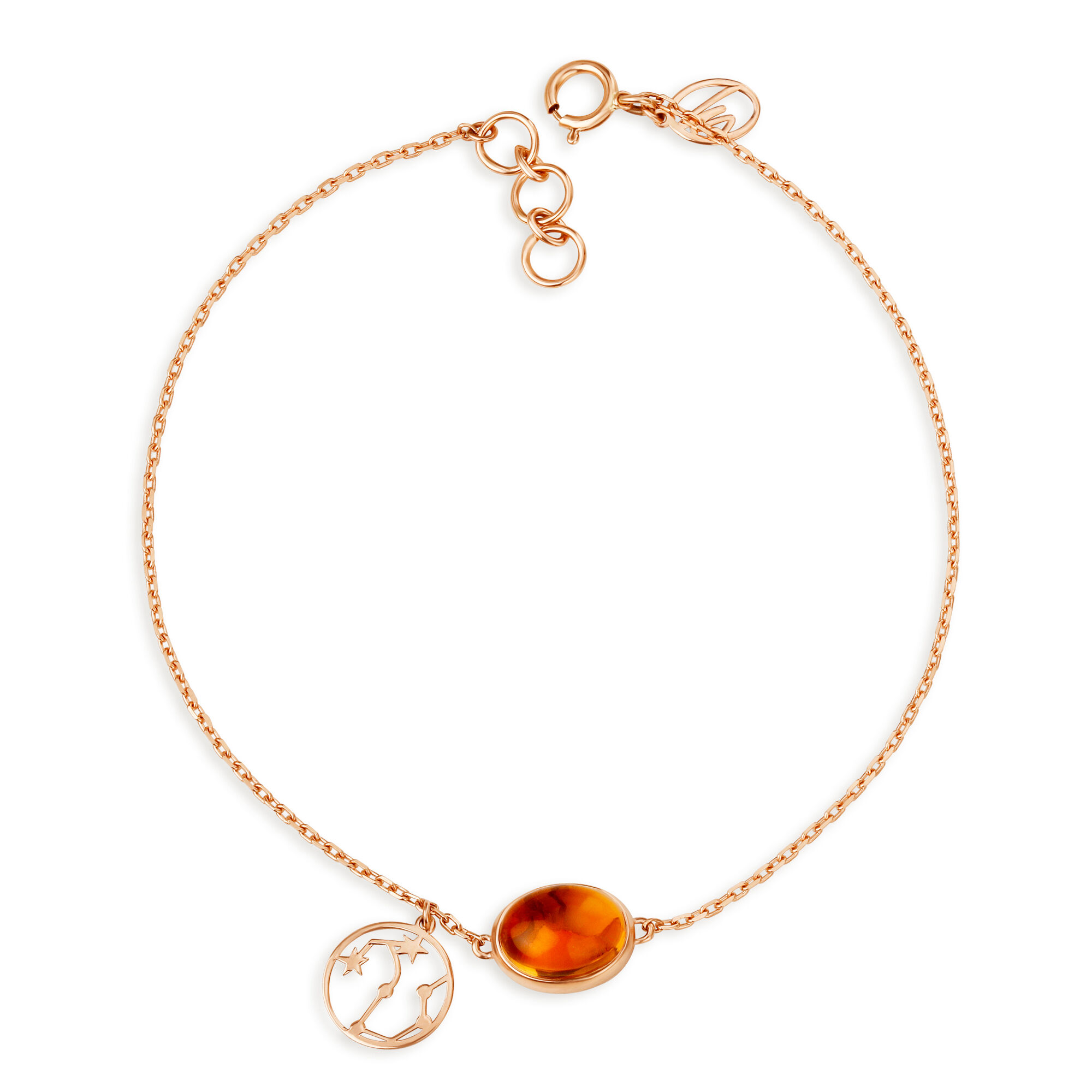 Mia by Tanishq 14KT Scorpio Birthstone Rose Gold Bracelet