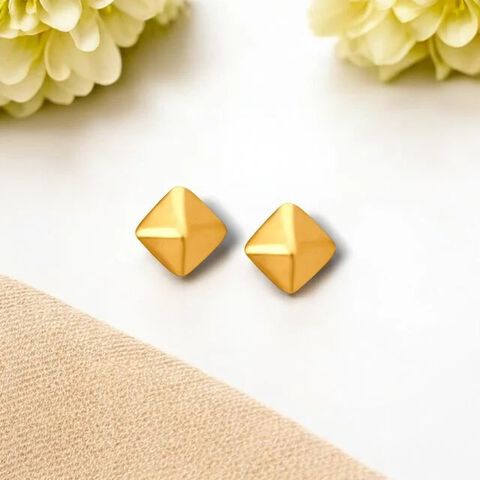 Pyramid Glam Gold Stud Earrings