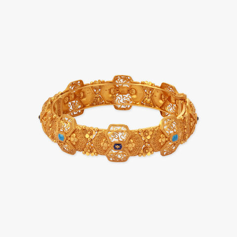 Starlit Rhythm Gold Bangle