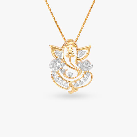 Ganesha Diamond Pendant
