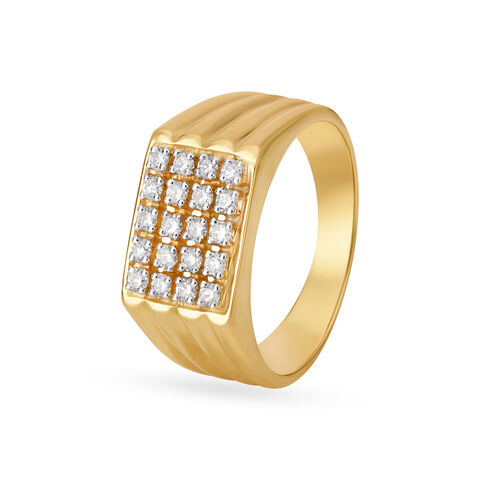 Bold Diamond Finger Ring alternate view 1