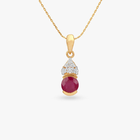 Scarlet Spark Diamond Pendant