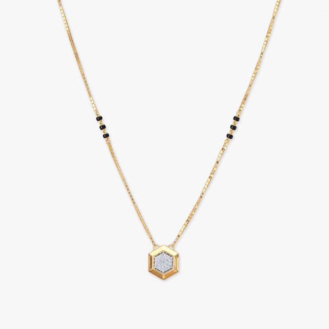 Sophisticated Hexagon Diamond Mangalsutra