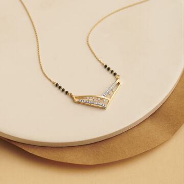 Sleek Diamond Mangalsutra