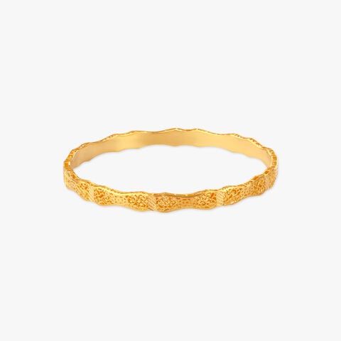 Ornate Mosaic Gold Bangle