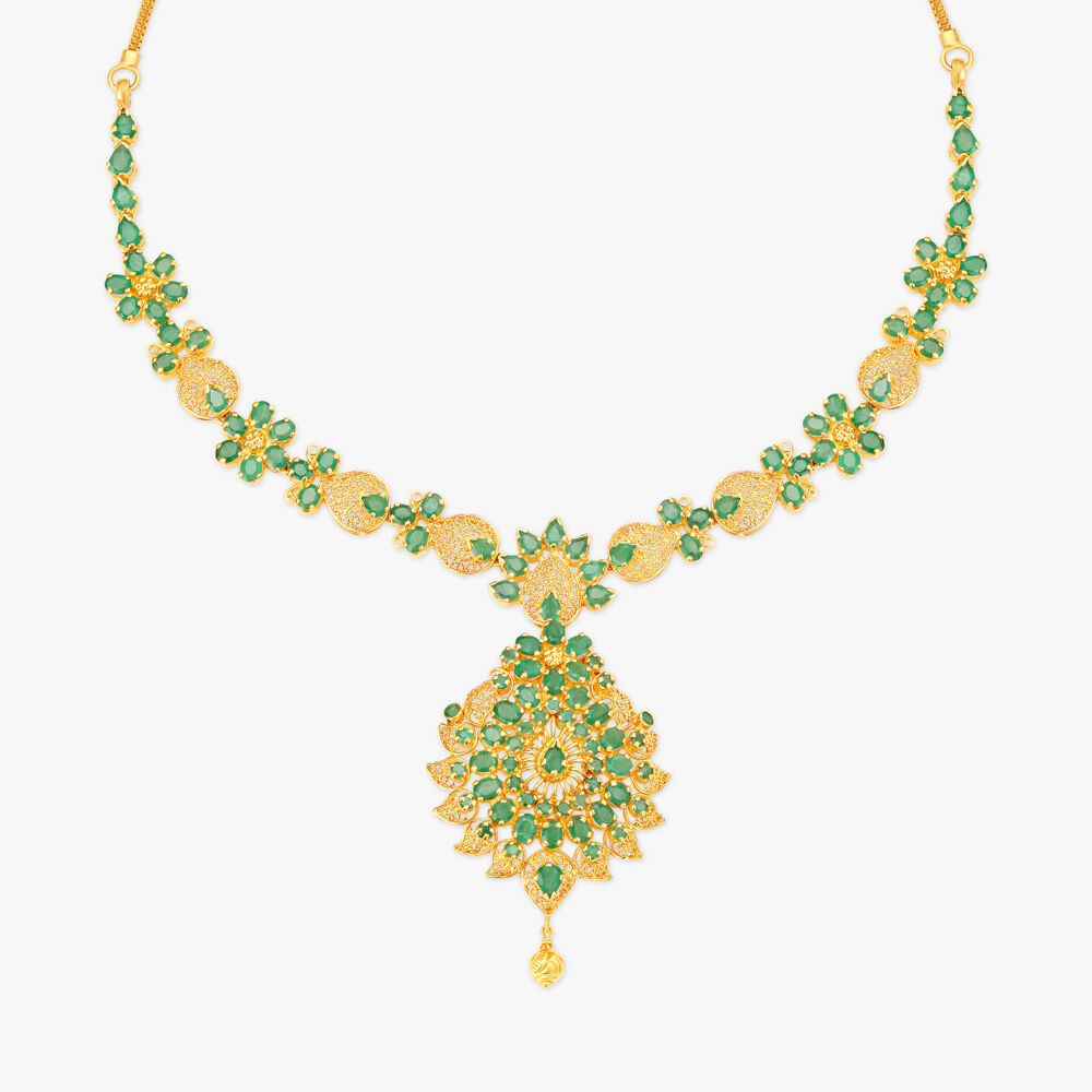 Emerald sets tanishq on sale