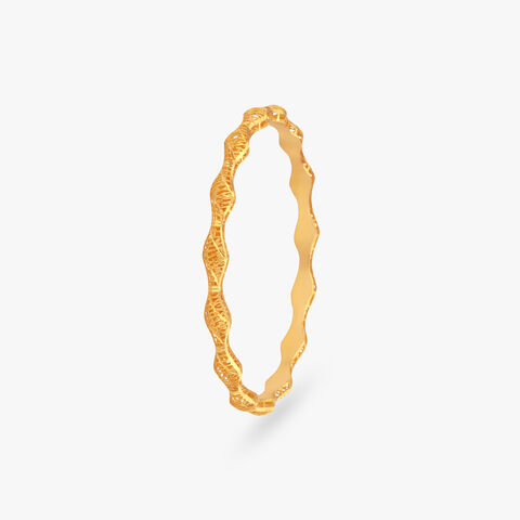 Woven Wave Gold Bangle
