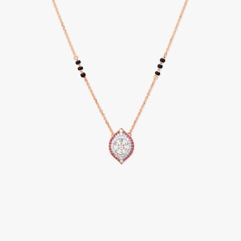 Blush Orbit Diamond Mangalsutra