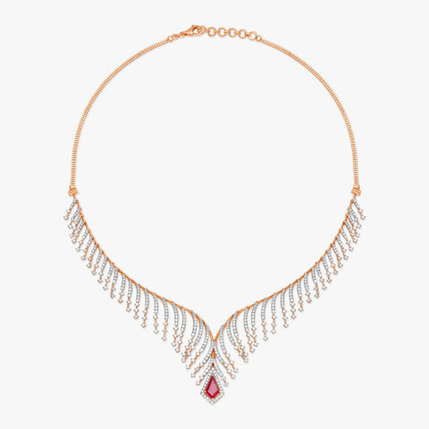 Luminous Beacon Natural diamond Necklace Set