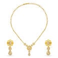 Demure Pendant with Chain and Earrings Set with Un-cut Diamonds,,hi-res image number null