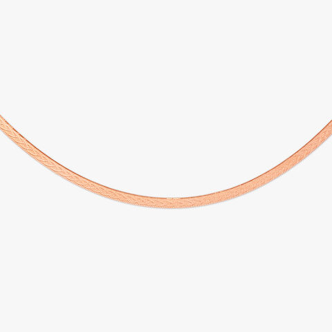 Classic Herringbone Silver Anklet