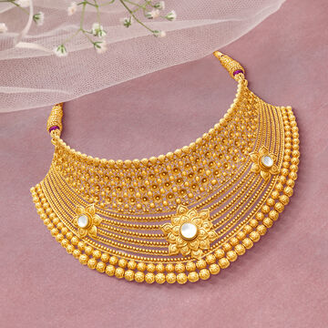 Radiant Flowers Choker Necklace Set